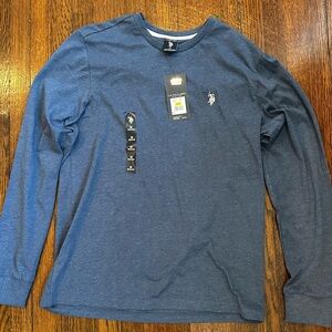 Men's Polo Blue Long Sleeve